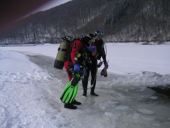 Plongée sous glace, le 6 mars 2005